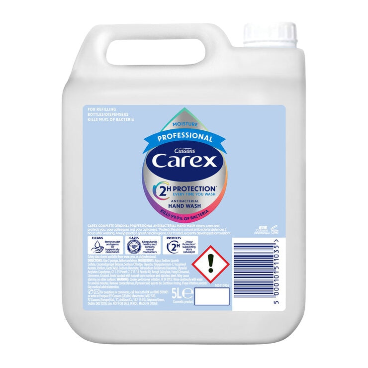 Carex 2 x 5L Professional White Moisture Handwash (10 Liters)
