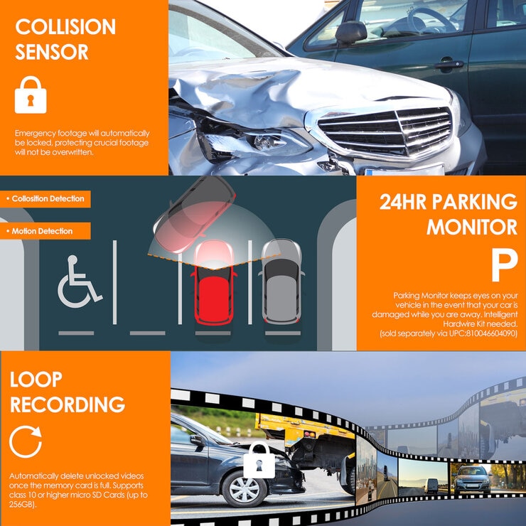 Rexing V2 Pro AI Dash Cam with 3 Channel Recording - Front, Cabin & Rear