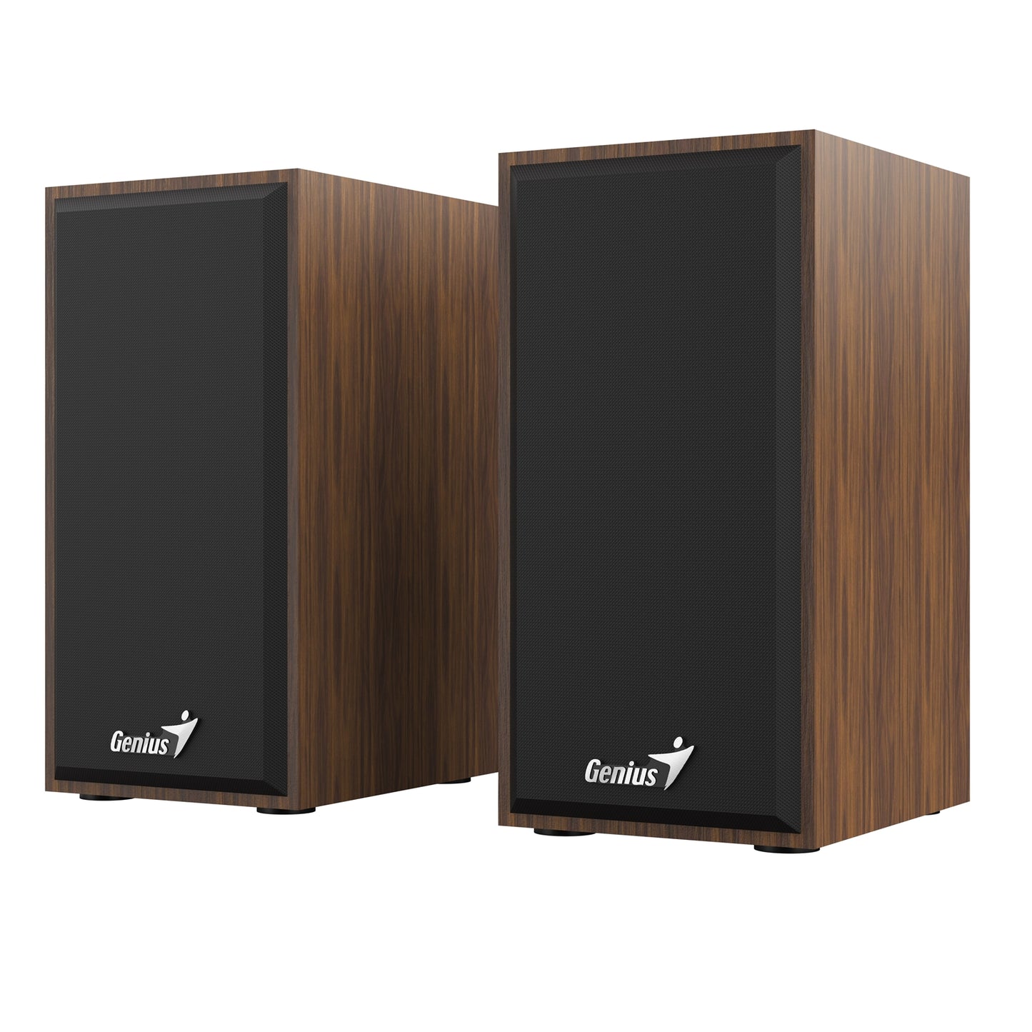 Genius Wooden Desktop Stereo Speakers, 6W, USB 2.0, Natural Wood, SP-HF180