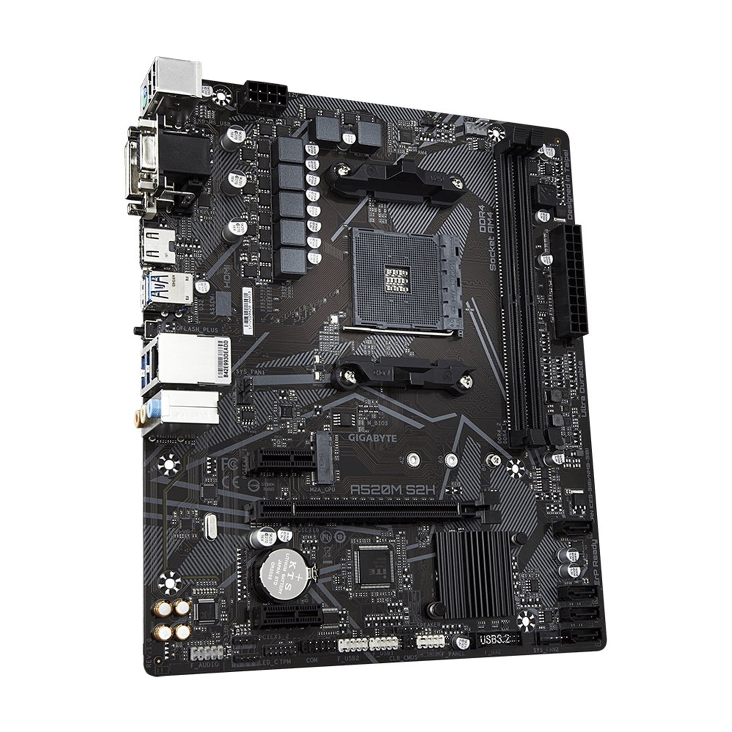 Gigabyte A520M S2H Ultra Durable AMD AM4 Socket Motherboard, Micro-ATX