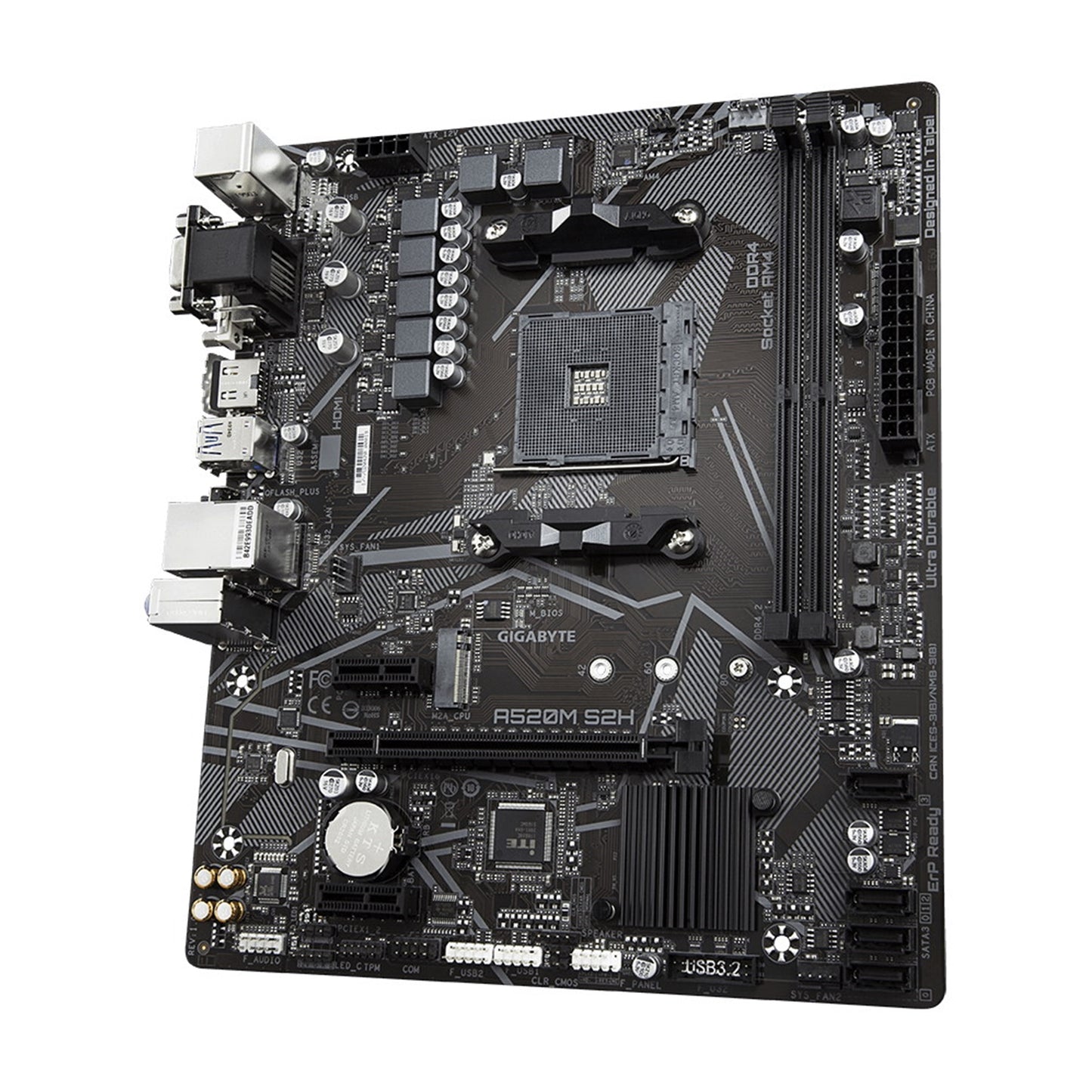 Gigabyte A520M S2H Ultra Durable AMD AM4 Socket Motherboard, Micro-ATX