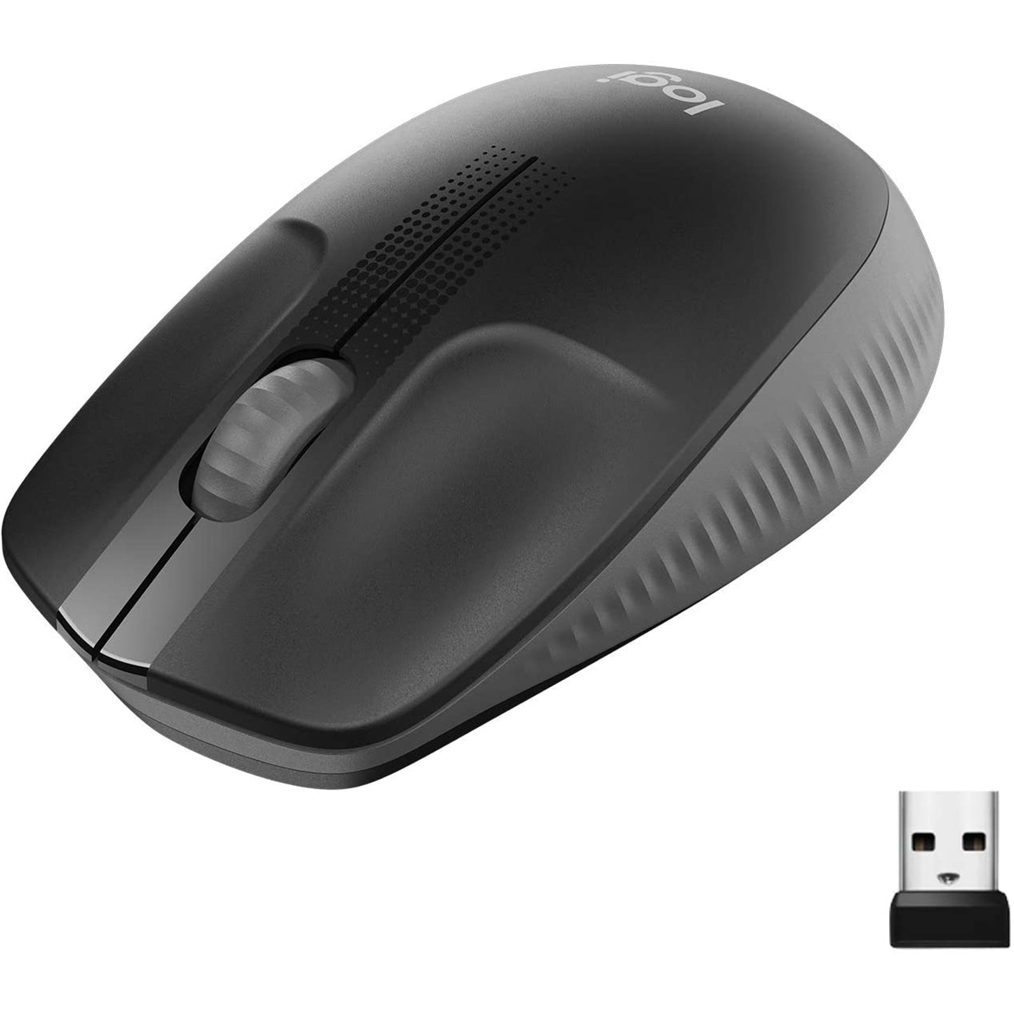 Logitech Wireless Mouse M190, Full Size Curve Design, Power Saving Mode, Black