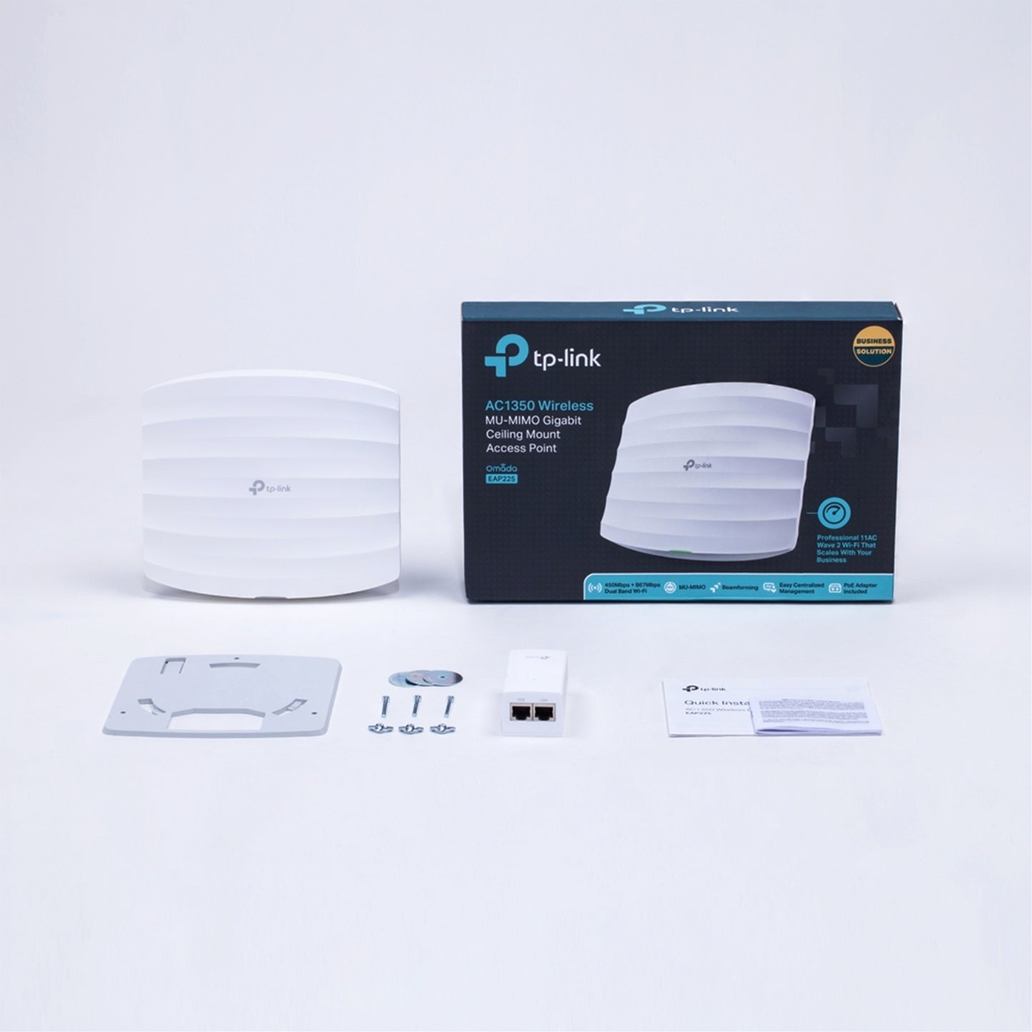 TP-Link Omada AC1350 Wireless MU-MIMO Gigabit Access Point, Ceiling Mount EAP225