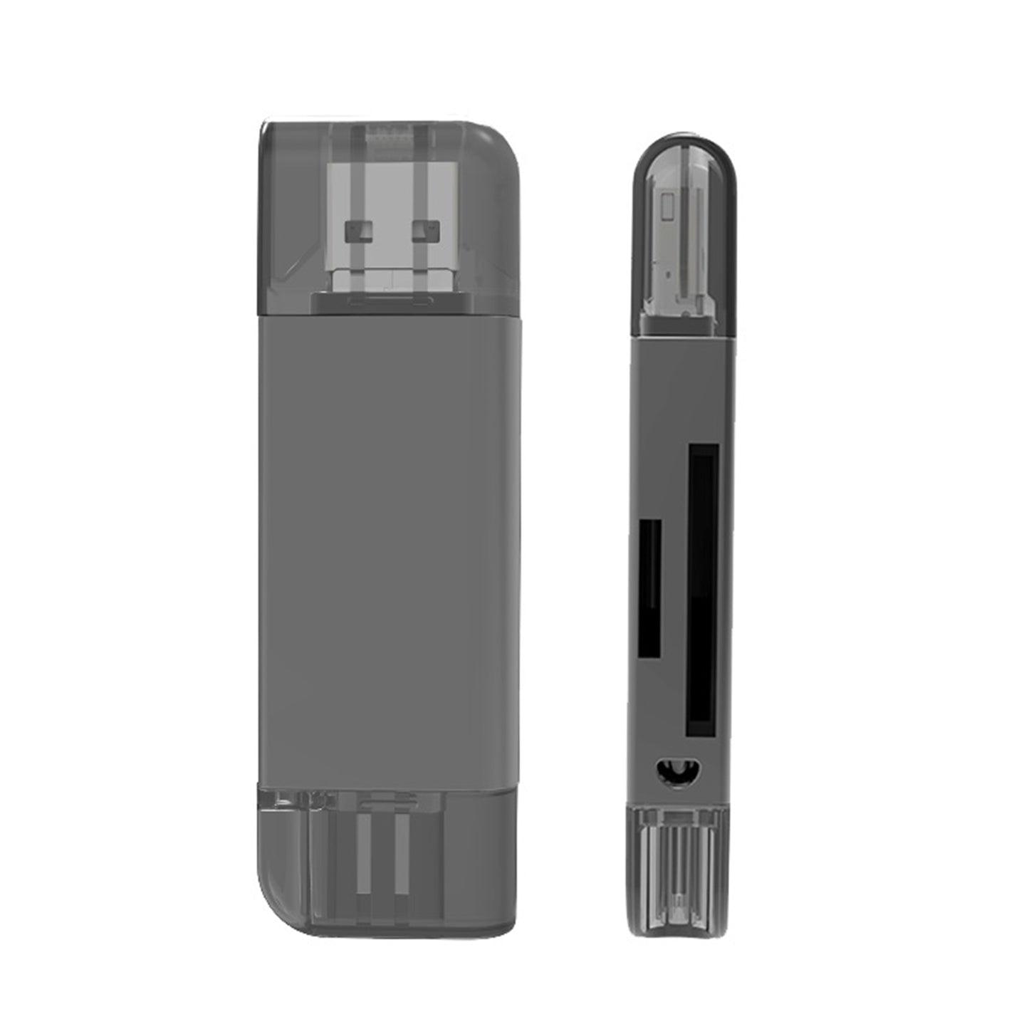 Prevo CR312 USB 2.0, USB Type-C and Lightning Connection, Card Reader, Black