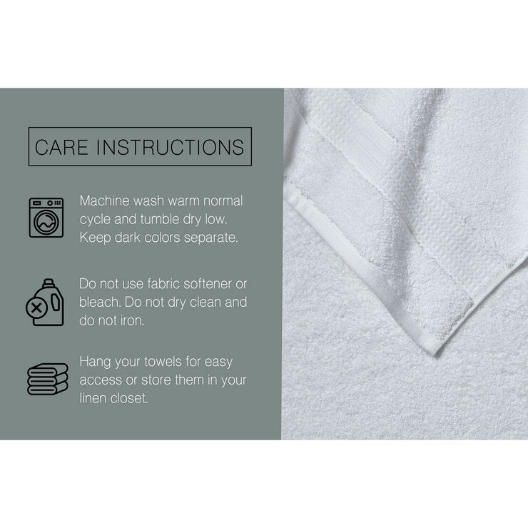 Grandeur 100% Cotton Grey Bath Towels, Pack of 2