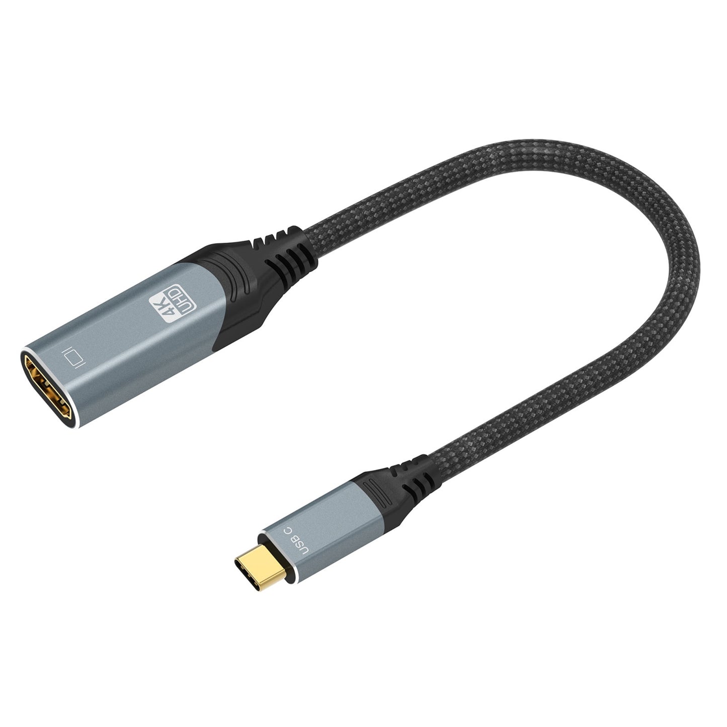 Prevo USBC-HDMI-ADA Display Converter Adapter, USB Type-C (M) to HDMI (F), 0.2m