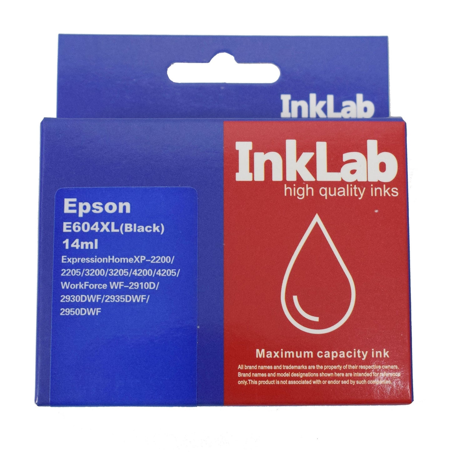 InkLab E604XL Printer Ink, Epson Compatible Black Replacement Ink