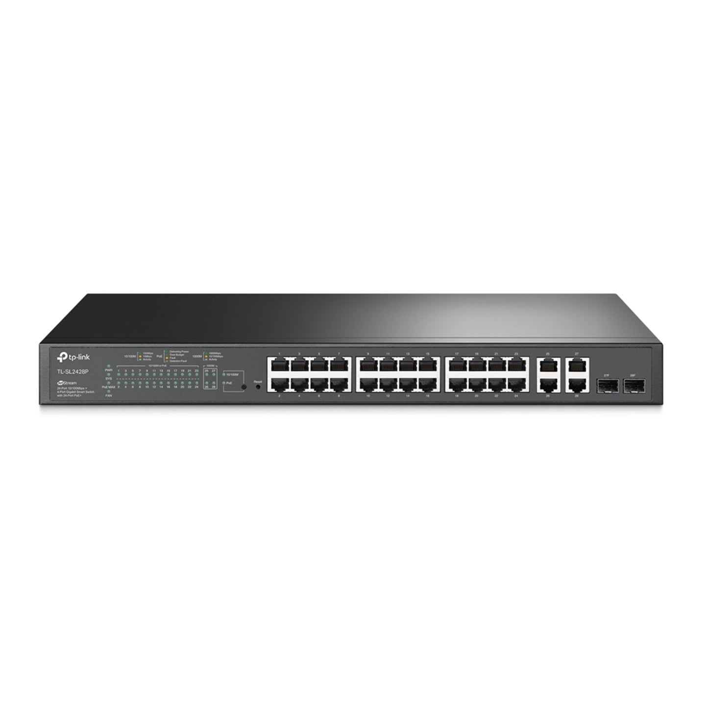 TP-Link TL-SL2428P 24-Port Metal 10/100Mbps + 4-Port Gigabit Smart Switch