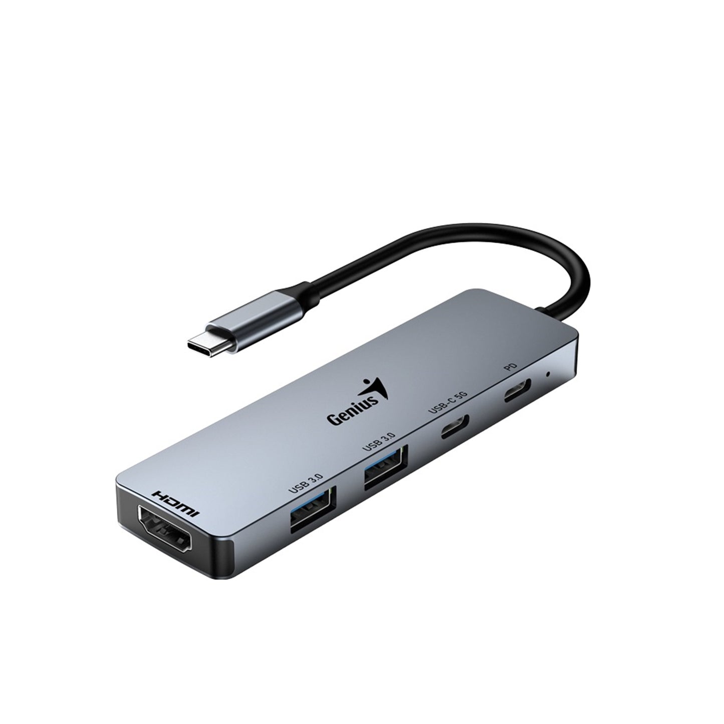 Genius USB Type-C 5-In-1 Hub Docking Station with USB-C 100W Power Delivery