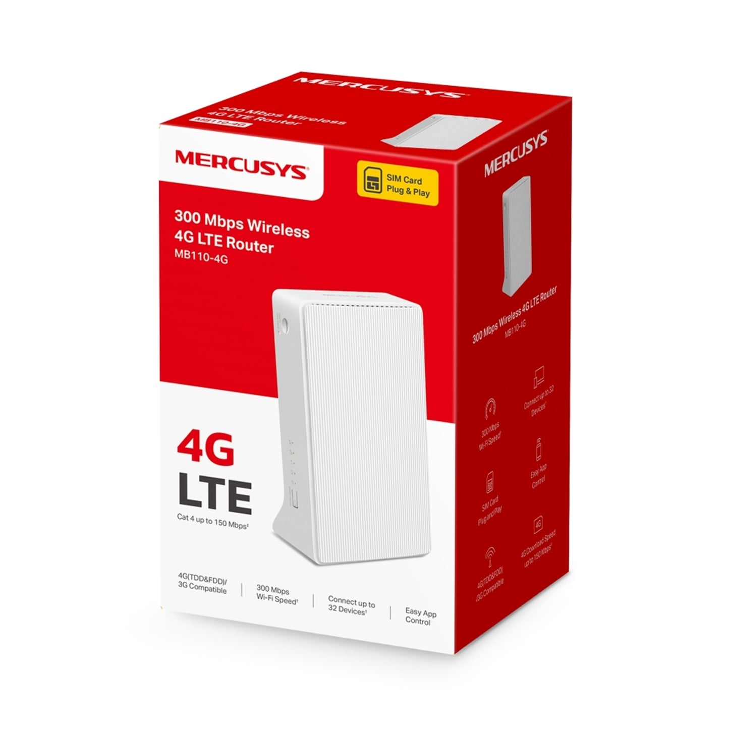 Mercusys MB110-4G 300Mbps Wireless N 4G LTE Router