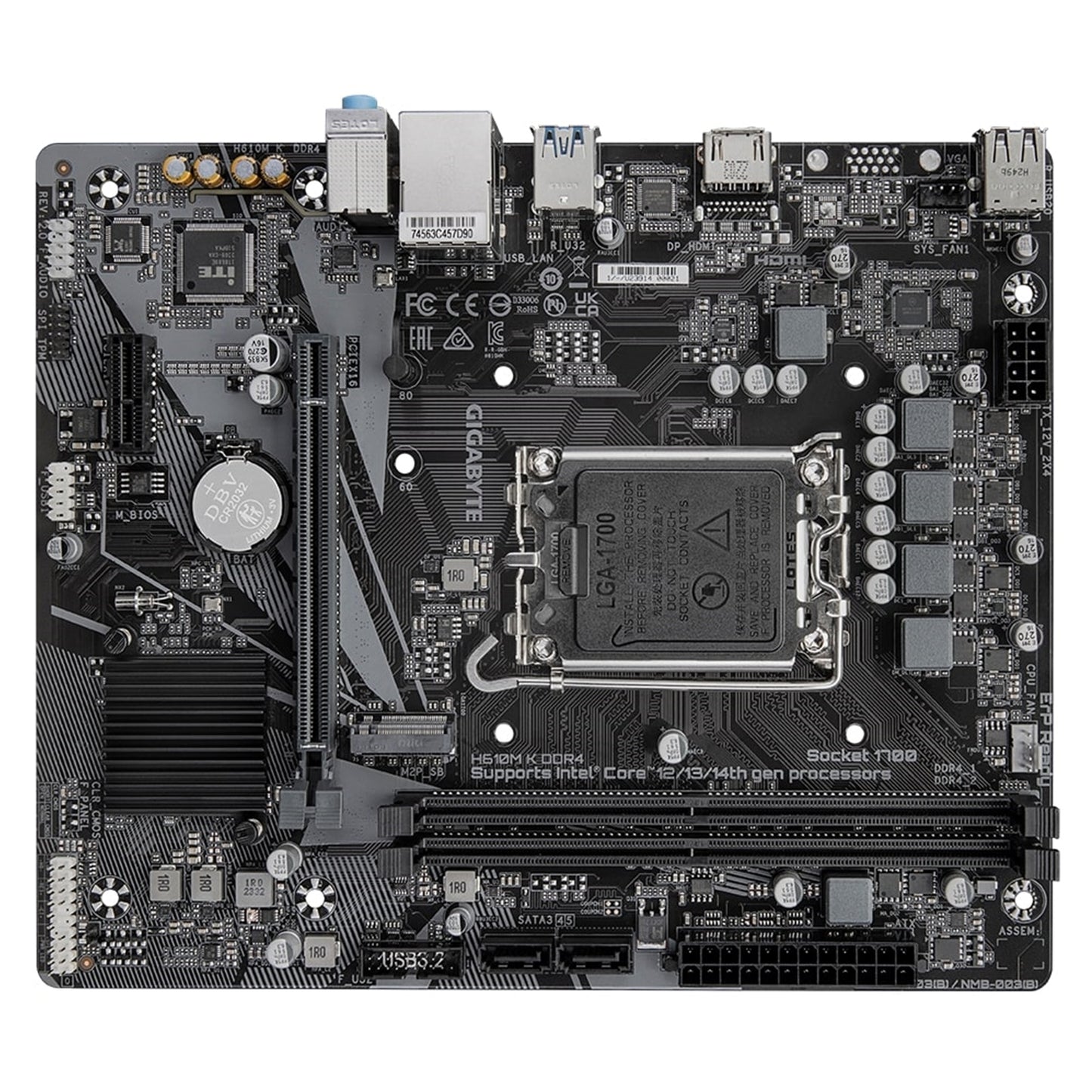 Gigabyte H610M K DDR4 Ultra Durable Intel 1700 Socket Motherboard, Micro-ATX