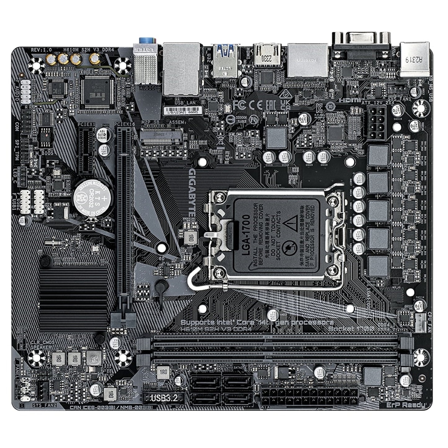 Gigabyte H610M S2H V3 DDR4 Ultra Durable Intel 1700 Socket Motherboard Micro-ATX