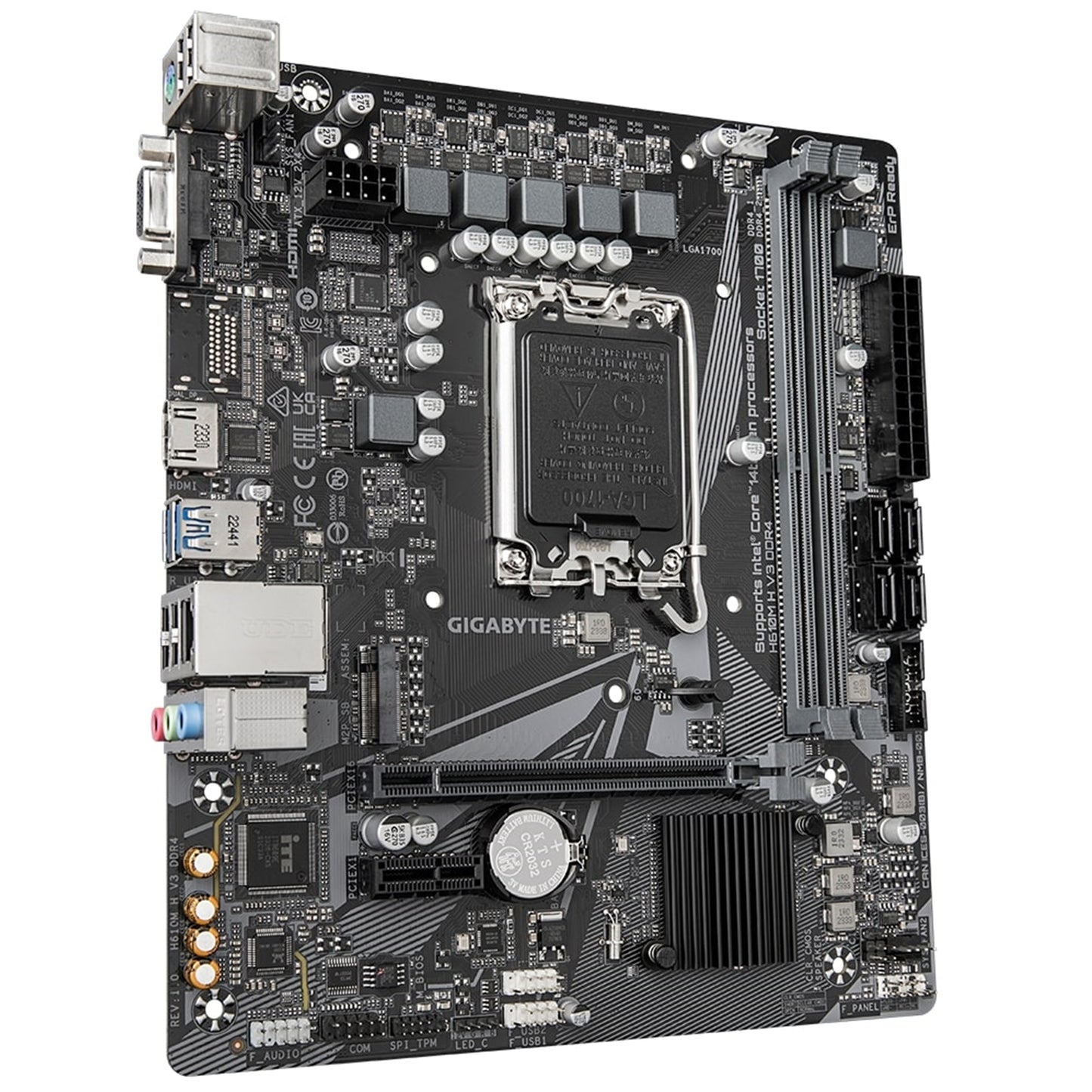 Gigabyte H610M H V3 DDR4 Ultra Durable Intel 1700 Socket Motherboard, Micro-ATX