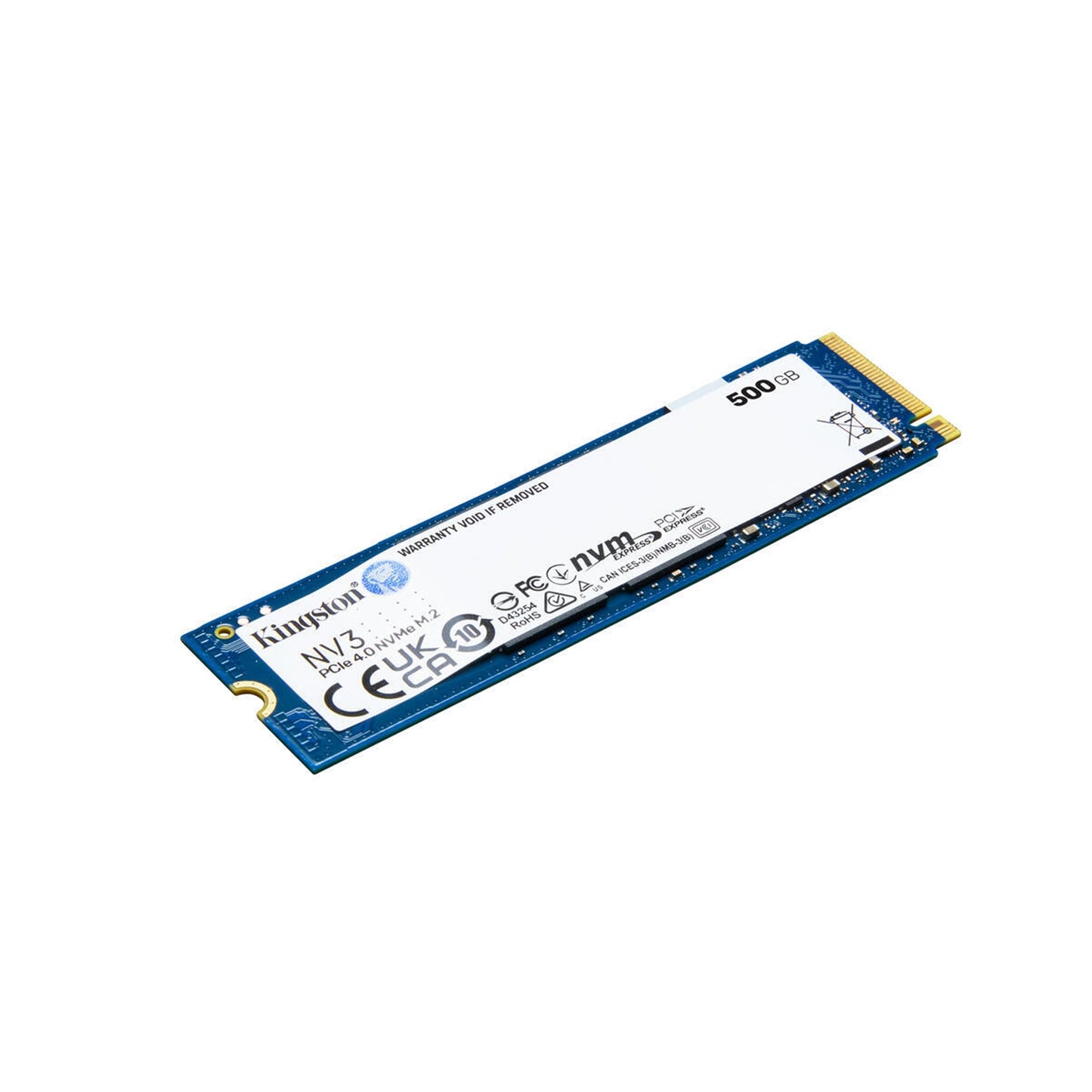 Kingston NV3 (SNV3S/500G) 500GB NVMe SSD, M.2 Interface, PCIe Gen4, 2280