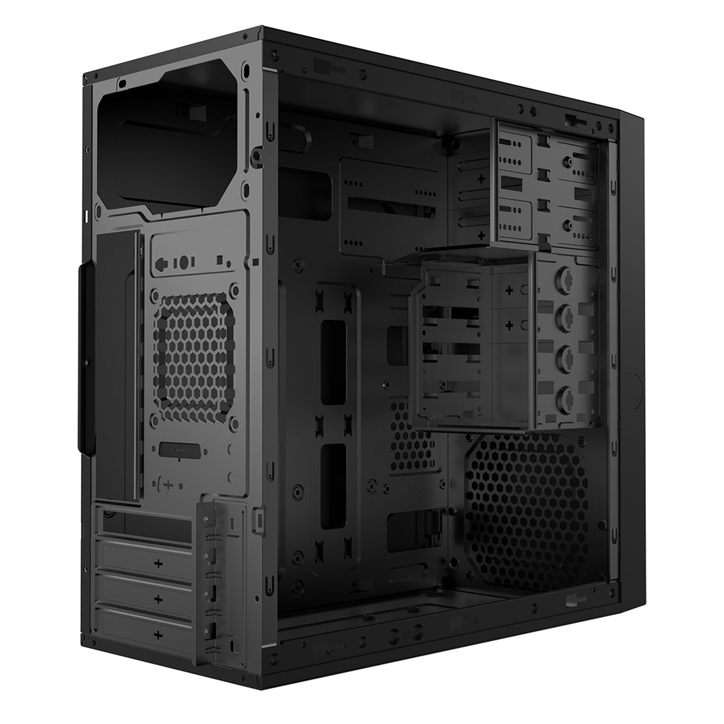 CiT Work Micro-ATX PC Case, USB 3.0, HD Audio, Efficient Cooling, Compact Design