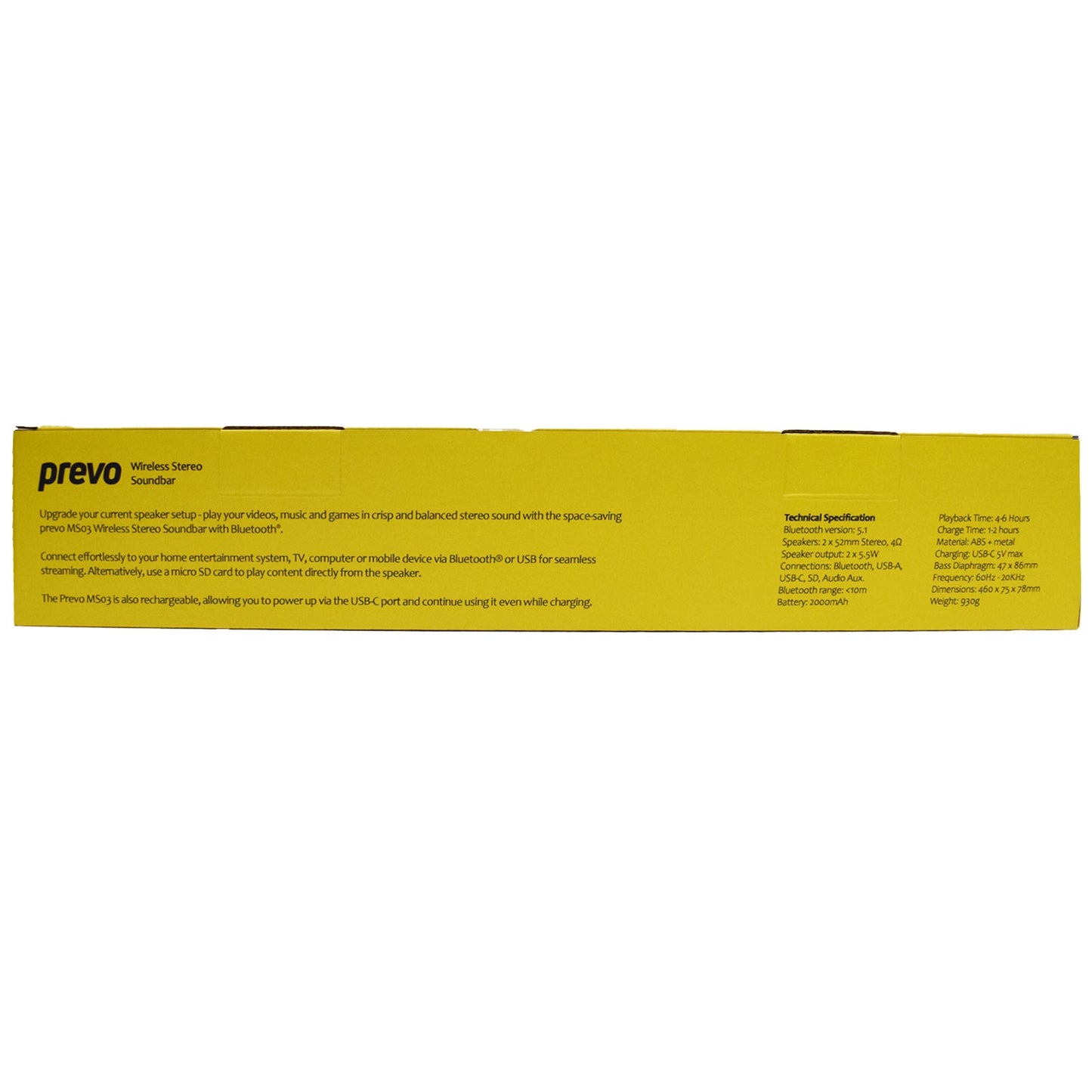 Prevo Wireless Bluetooth Speaker, USB & SD Card, MS03
