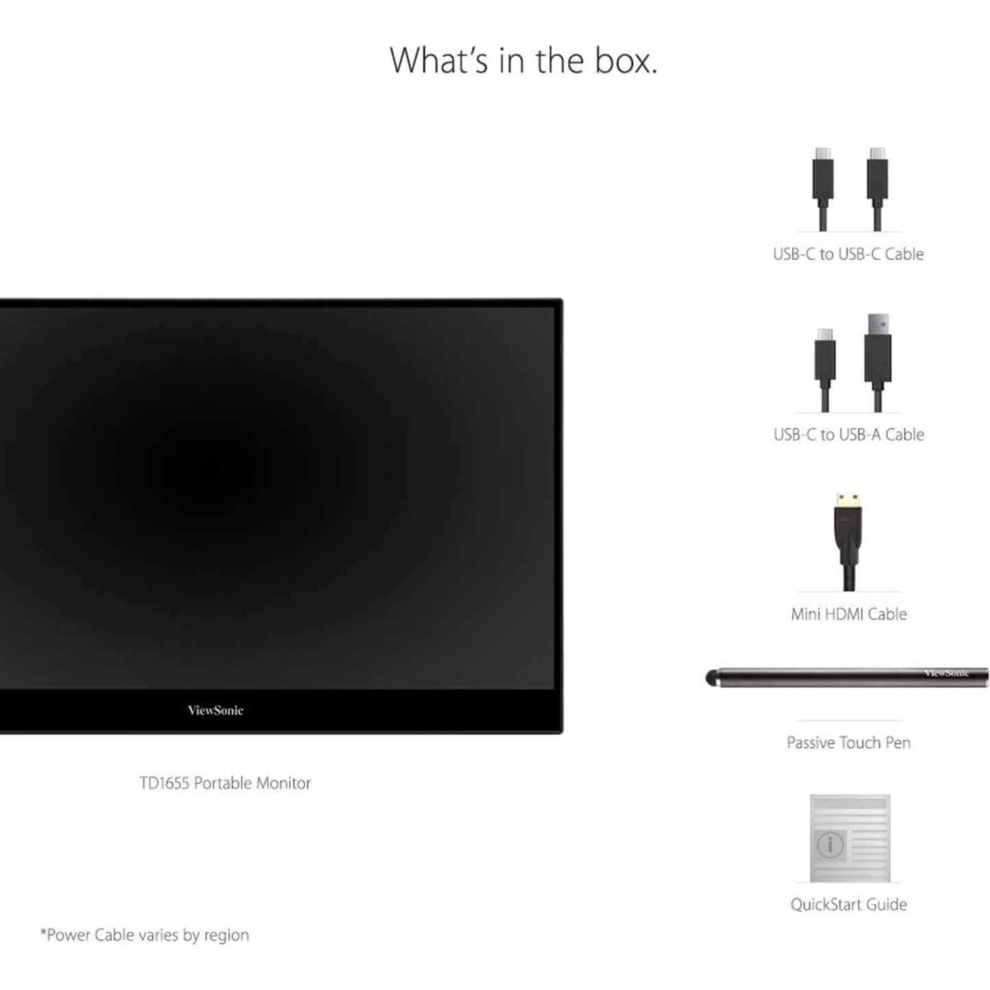 Viewsonic TD1655 16 Inch 60Hz Multi-Touch Portable Monitor