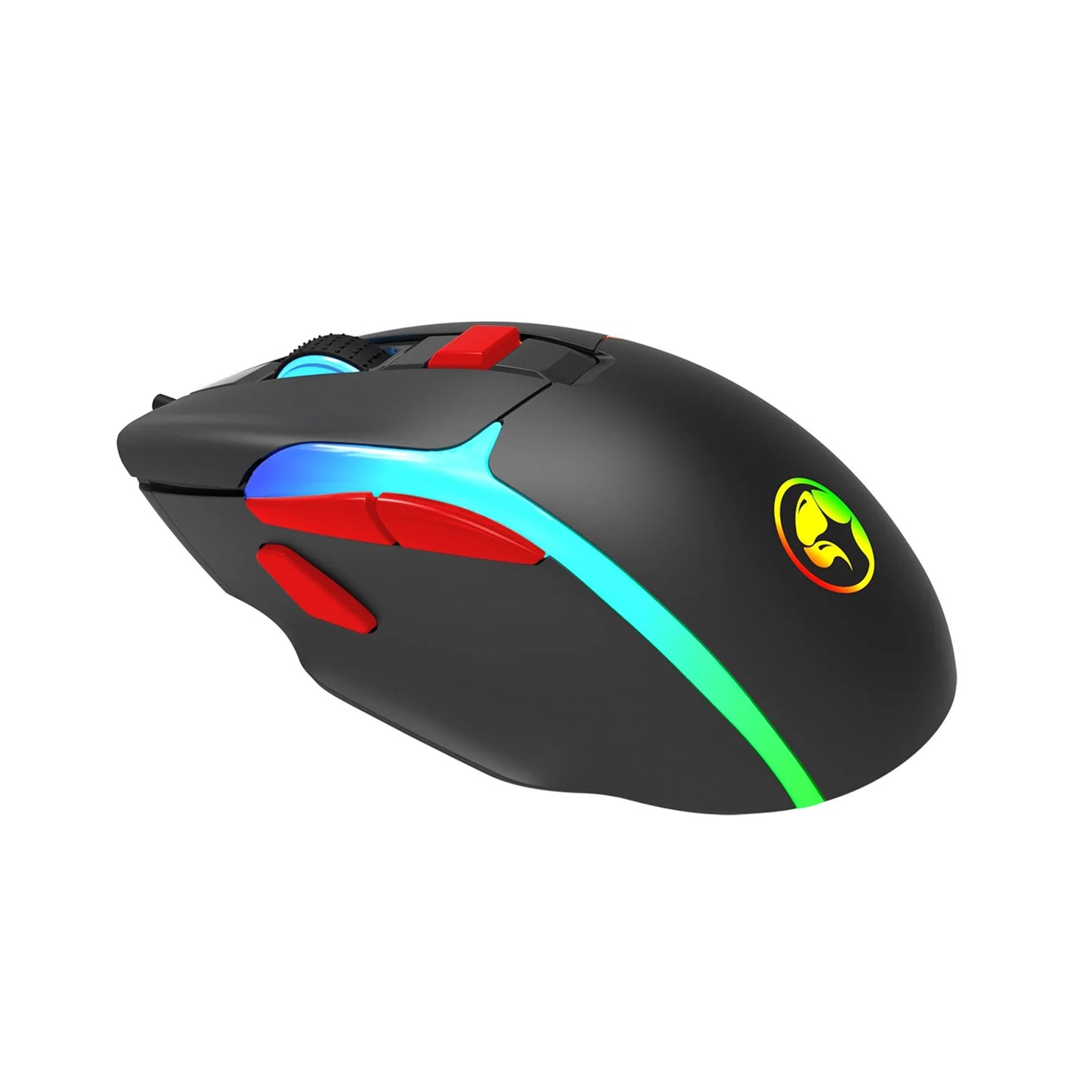 Marvo Scorpion M360 Tepo 70 USB Optical Mouse, RGB, 400 to 12,800 DPI, Black