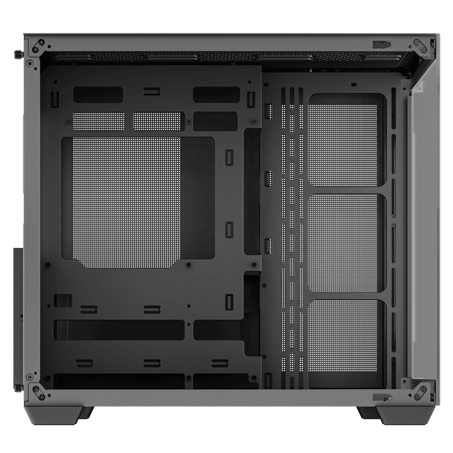 DeepCool CG530 Dual-Chamber Mid Tower Case, Black, Advanced Cooling Support