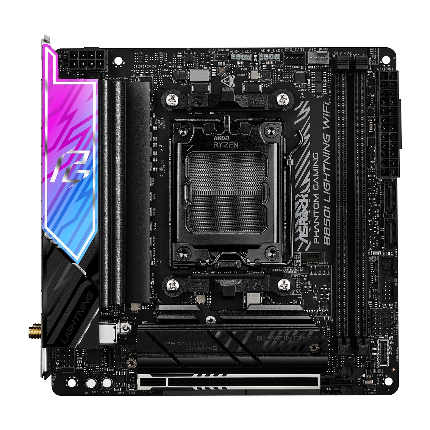 ASRock B850I Lightning WiFi PHANTOM GAMING AMD AM5 Socket Motherboard