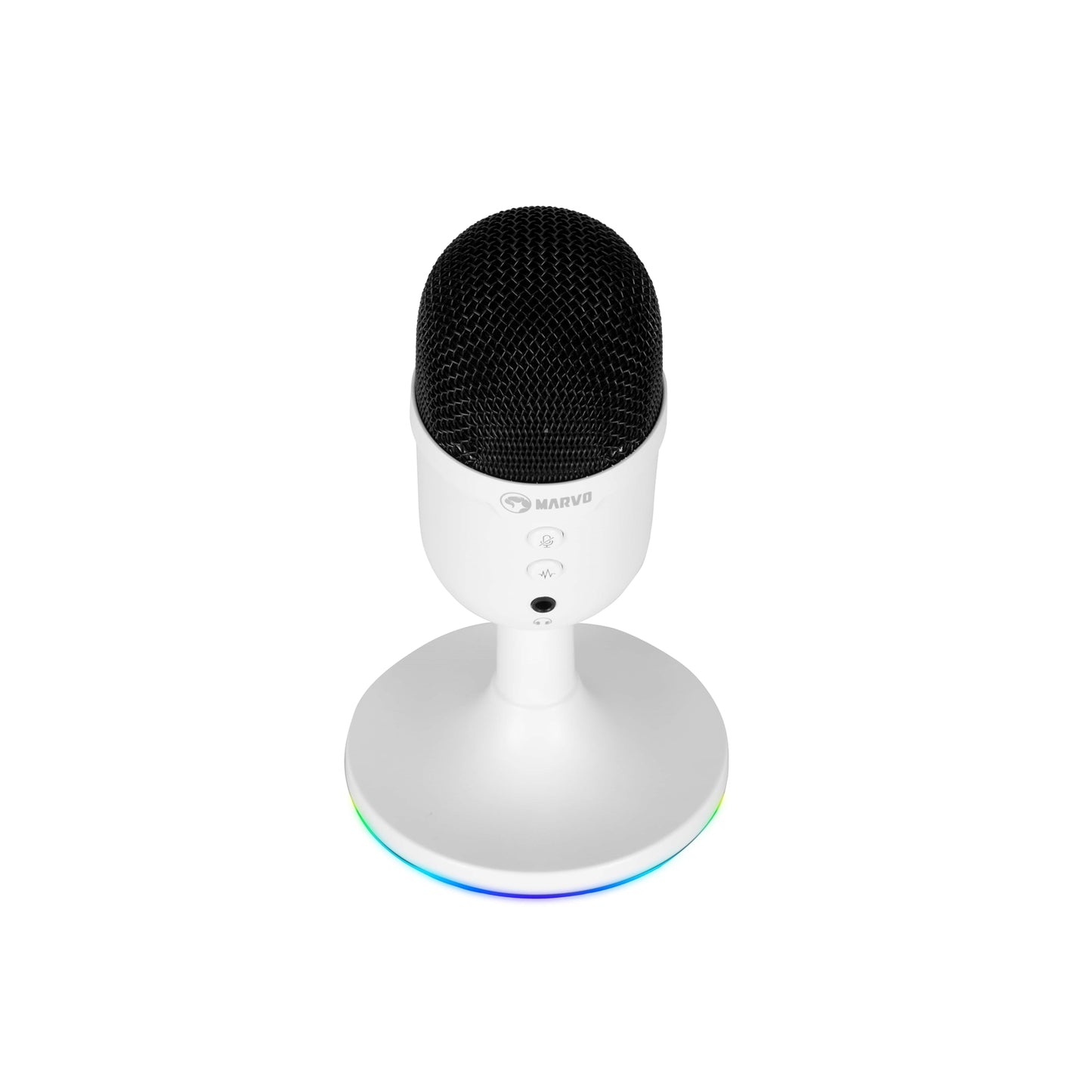 Marvo Scorpion Blast 40 Wired Microphone, Noise Cancelling, RGB, White, MIC-06