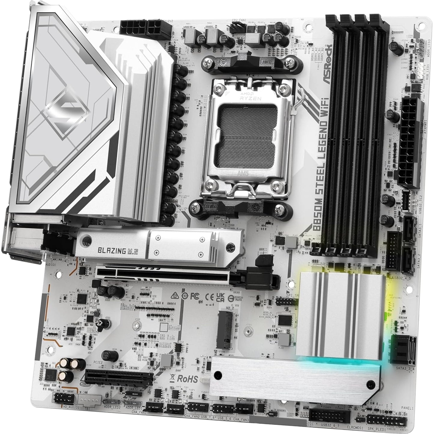 ASRock B850M Steel Legend WiFi AMD AM5 Socket Motherboard, ATX DDR5 M2 WiFi-7 DP