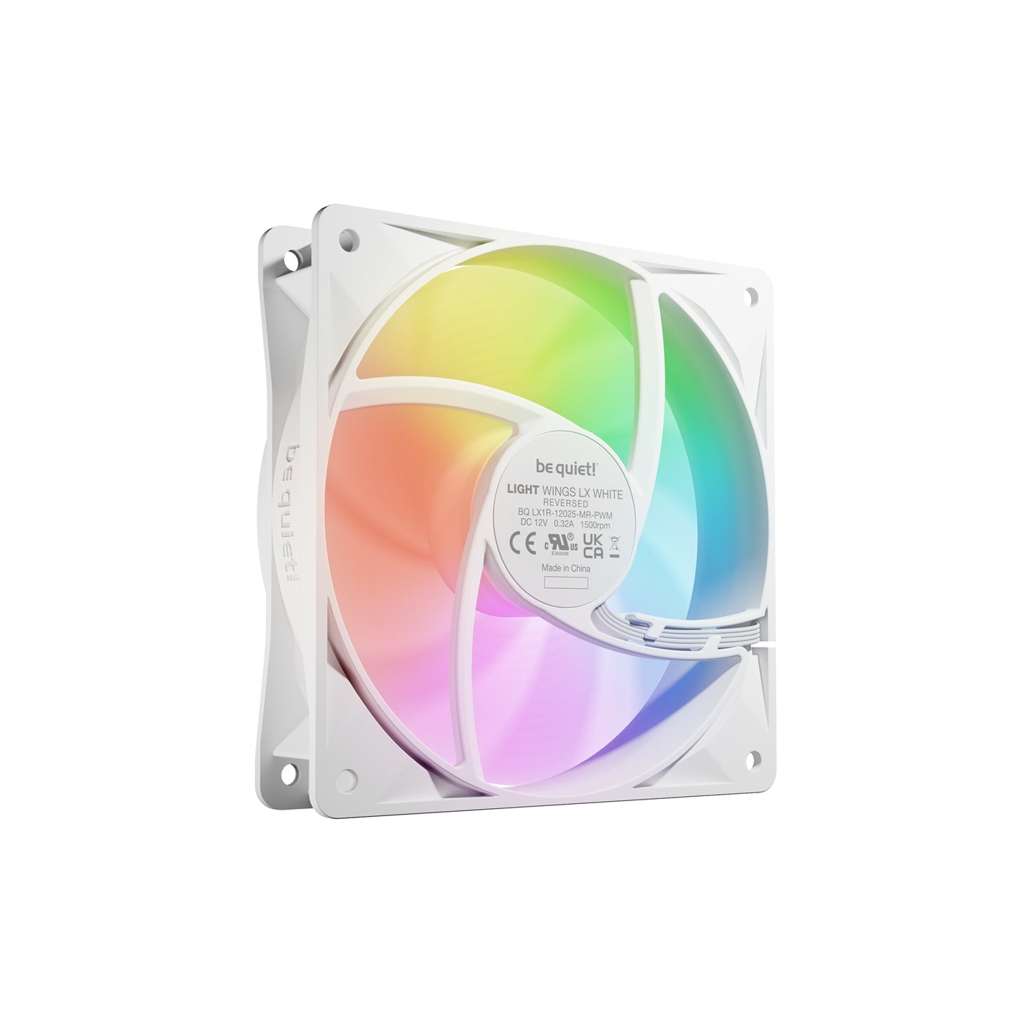 be quiet! Light Wings LX 120mm PWM Reverse, White, ARGB Lighting, High Airflow