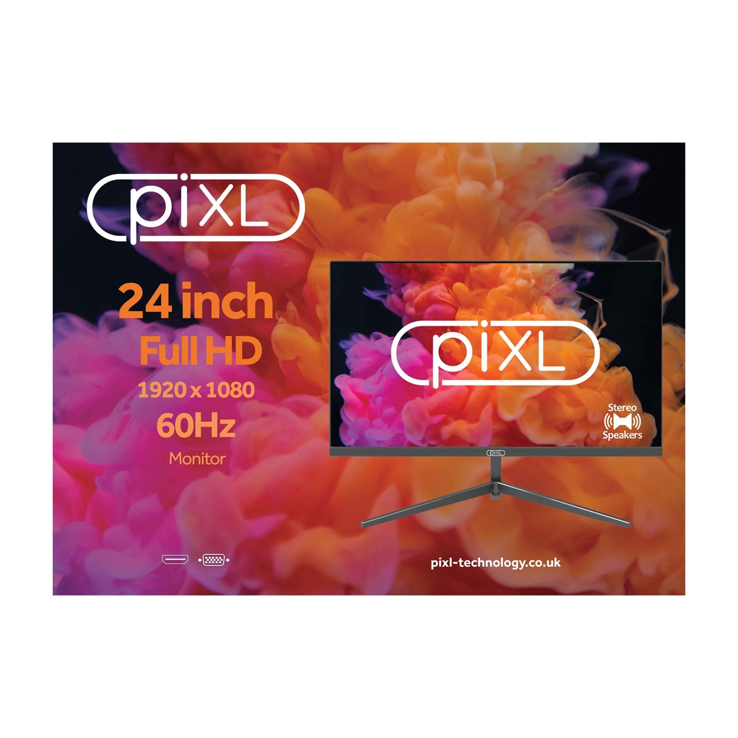 piXL PXD24VH 24 Inch 60Hz Full HD Frameless Monitor