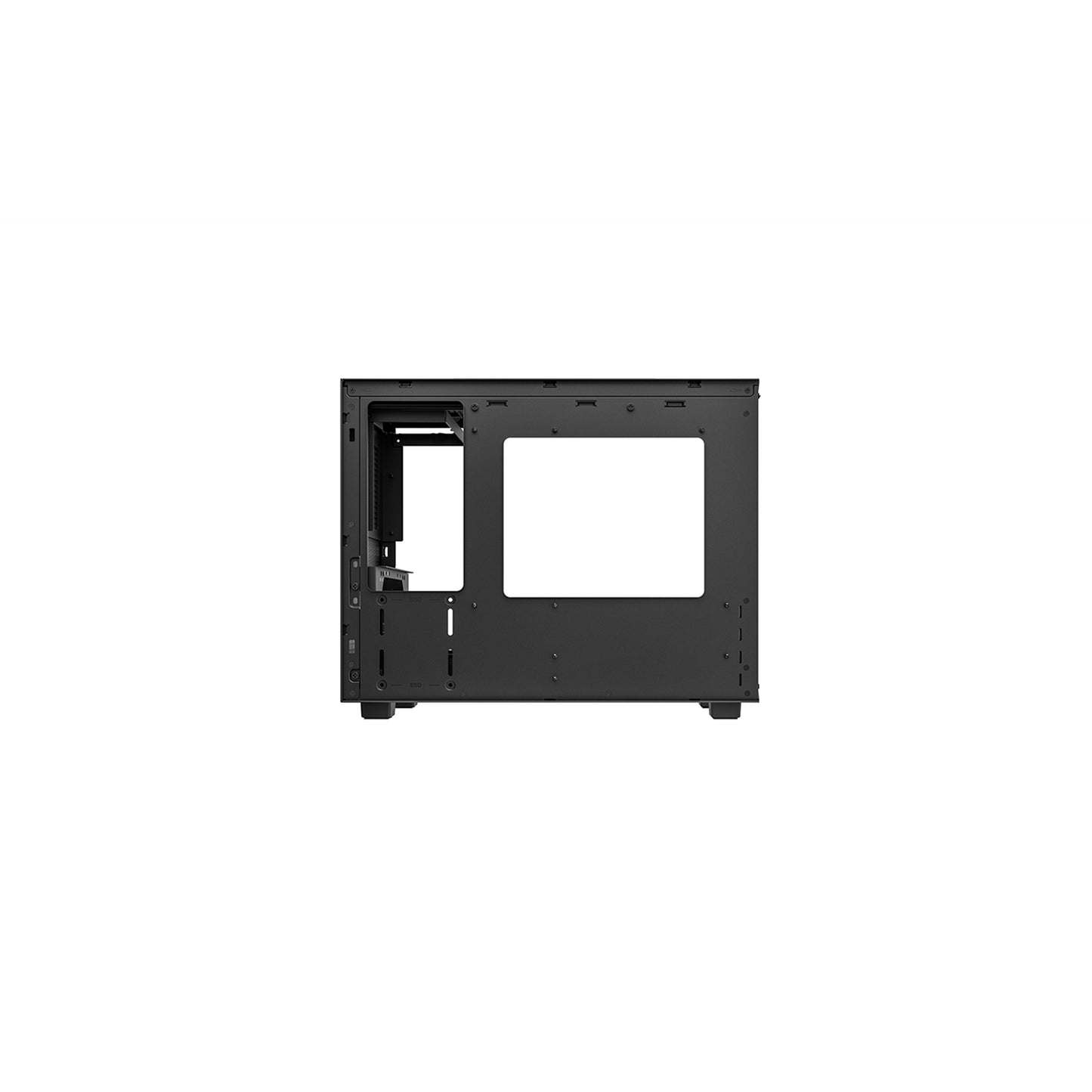 DeepCool CH160 PLUS Micro Tower PC Case, Black, Tempered Glass Side Panel