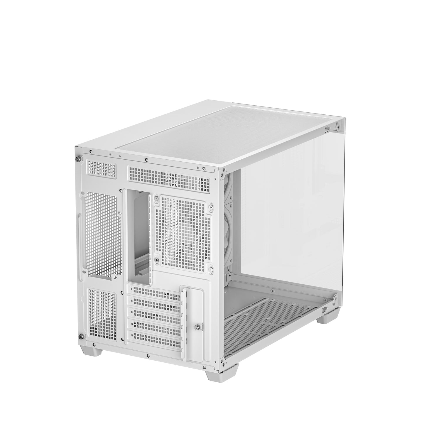 DeepCool CG330 3F Dual-Chamber ITX/mATX Tower PC Case White, 3x120mm ARGB Fans