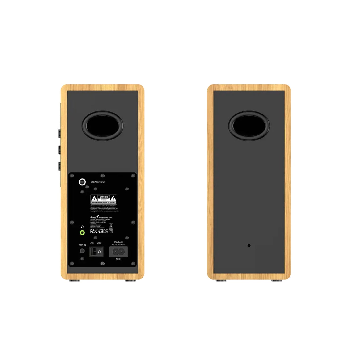 Genius SP-HF1220BT Wood Bluetooth Speakers, 45W, Bluetooth & 3.5mm Connectivity