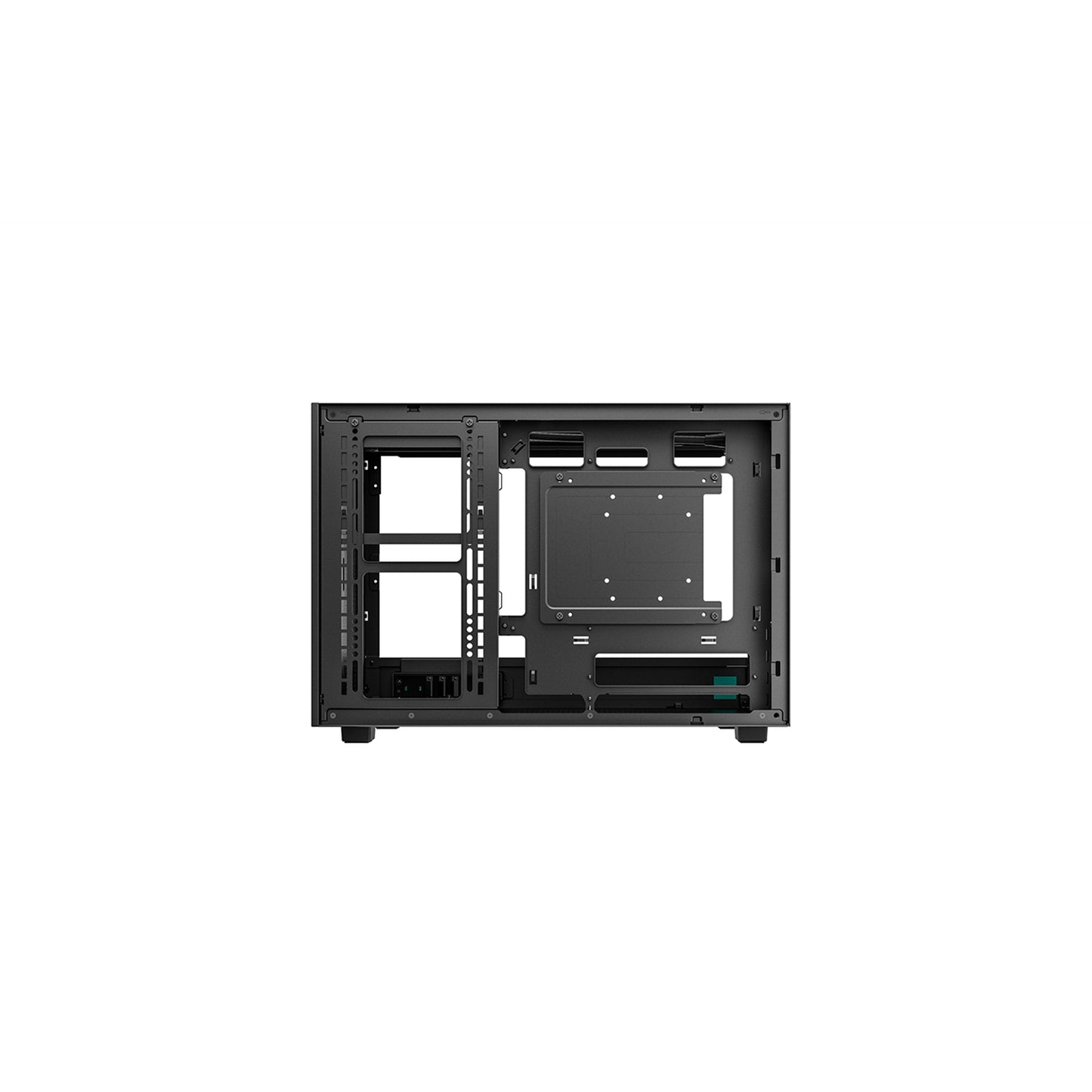 DeepCool CH260 Micro-ATX Mini Tower Gaming PC Case - Wood, Tempered Glass, Black