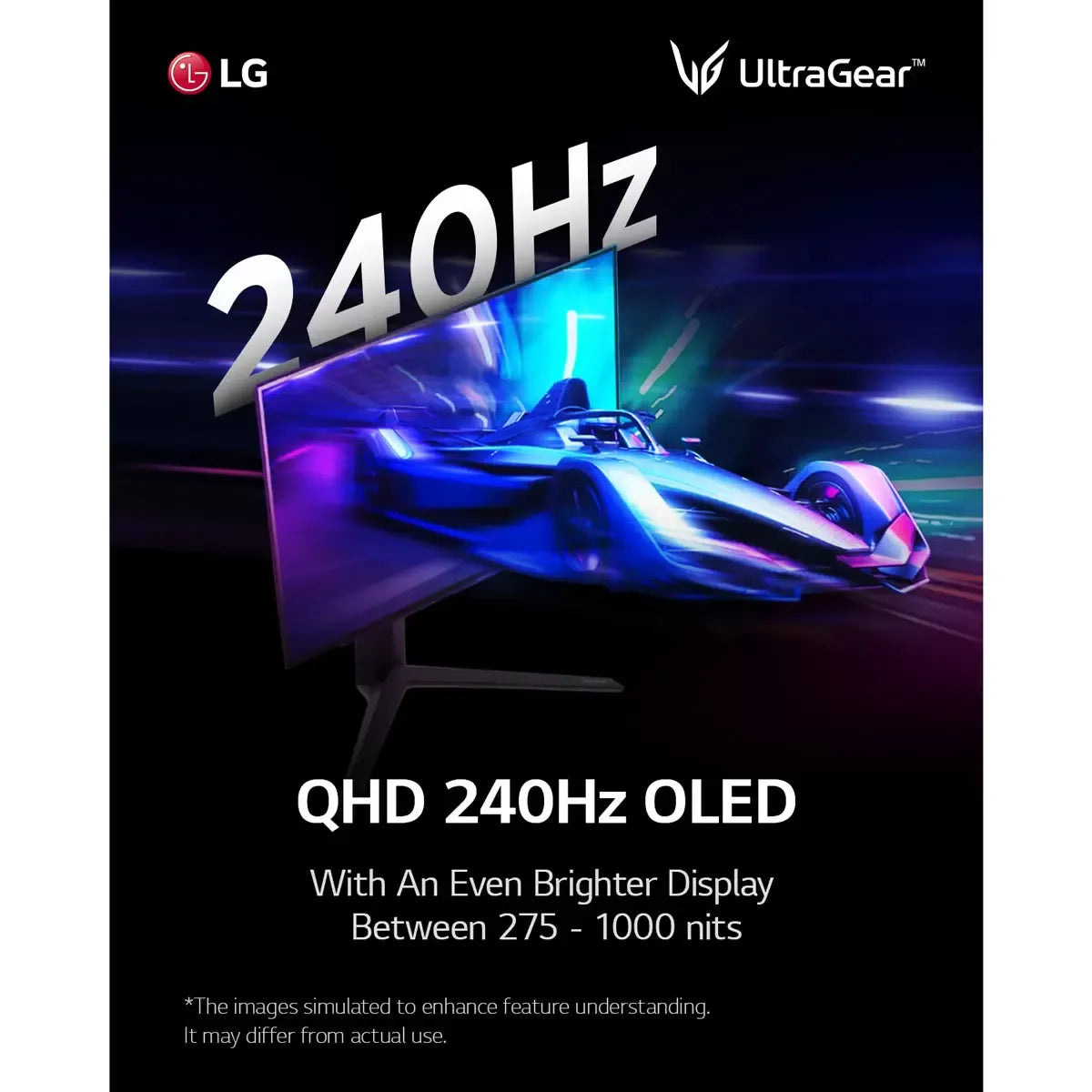 LG UltraGear 27 Inch QHD 240Hz OLED Gaming Monitor