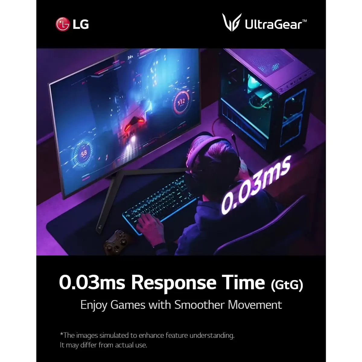 LG UltraGear 27 Inch QHD 240Hz OLED Gaming Monitor