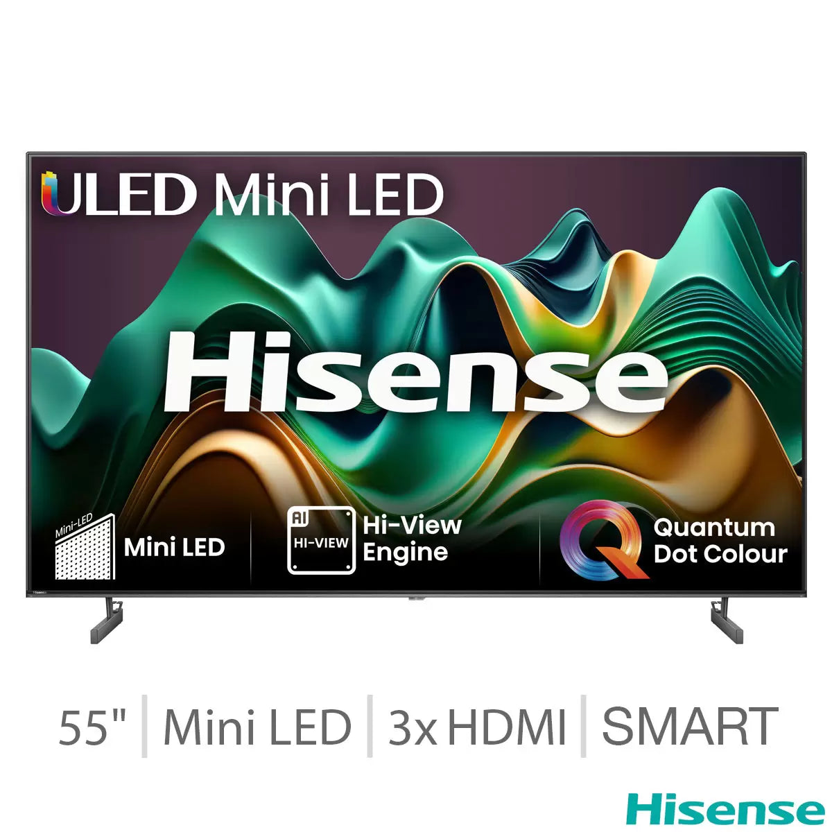 Hisense 55U6NQTUK 55 Inch Mini LED Freely Smart TV 5-Year Warranty