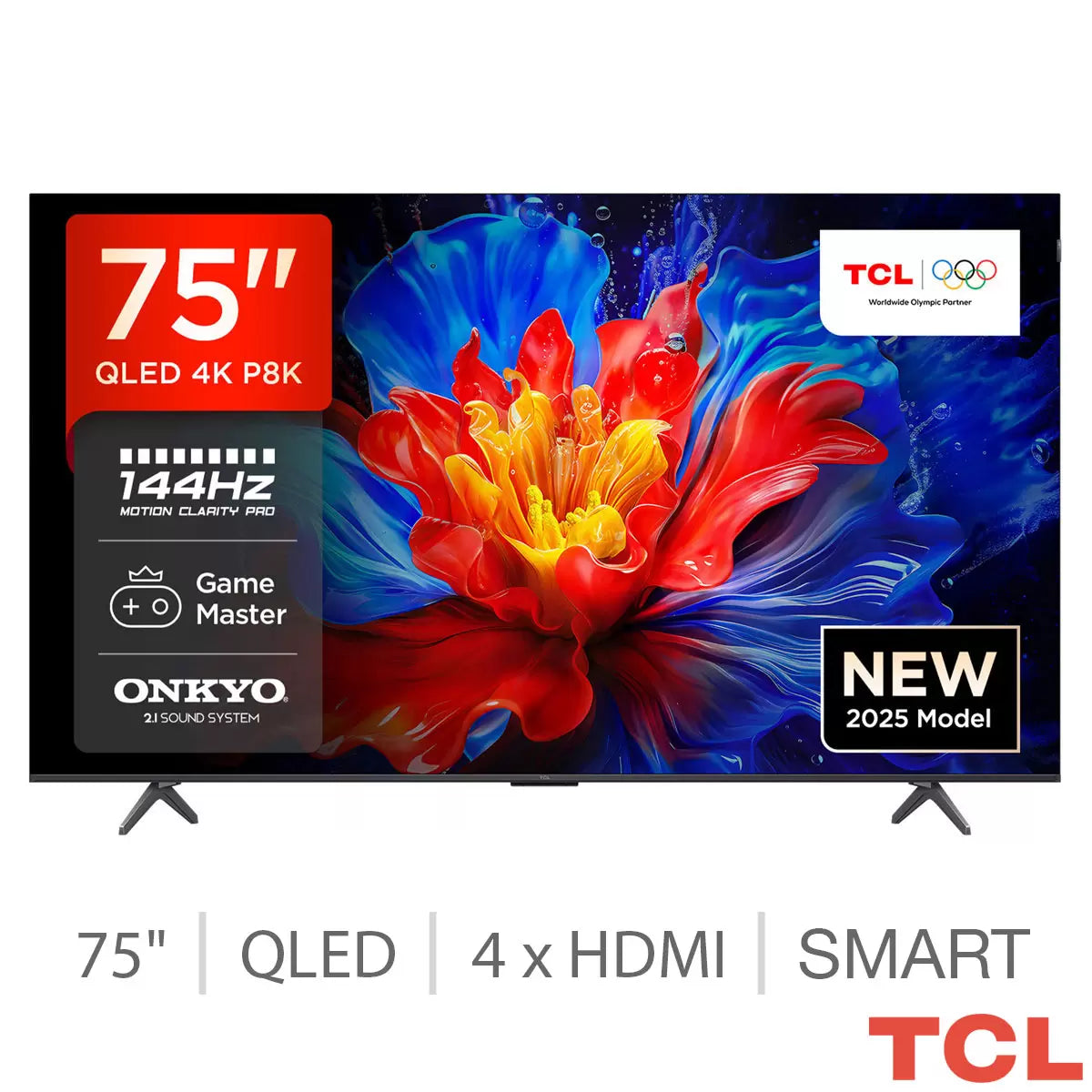 TCL 75P8K-UK 75 Inch QLED TV 5-Year Warranty