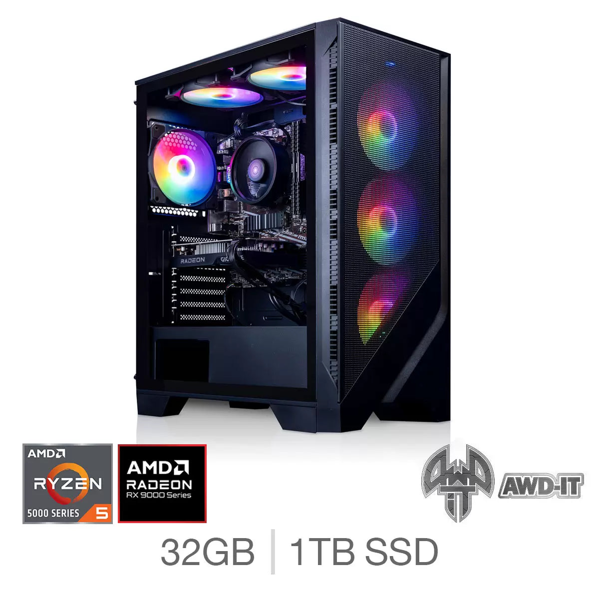 AWD-IT Forge 5 XT AMD Ryzen 5 32GB RAM 1TB SSD AMD Radeon RX 9070XT Gaming PC