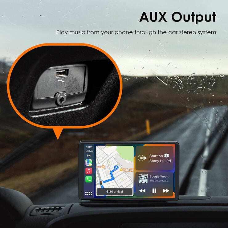 Rexing Wireless Multimedia Receiver CPDuo-7 - CarPlay + Android Auto + Dash Cam