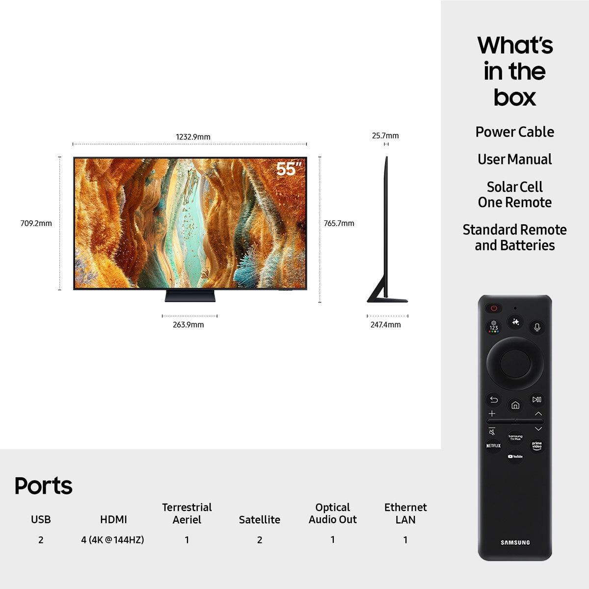 Samsung 55 Inch Neo QLED 4K Ultra HD Smart TV QE55QN70FAUXXU