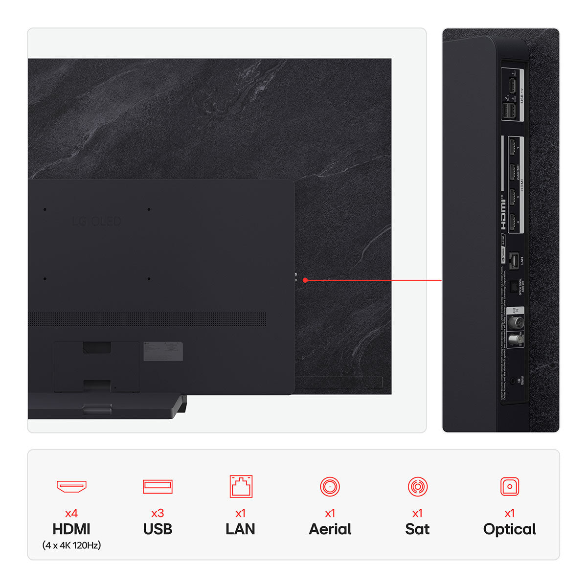 LG OLED77C55LA.AEK 77 Inch OLED 4K Ultra HD Smart TV 5-Year Warranty