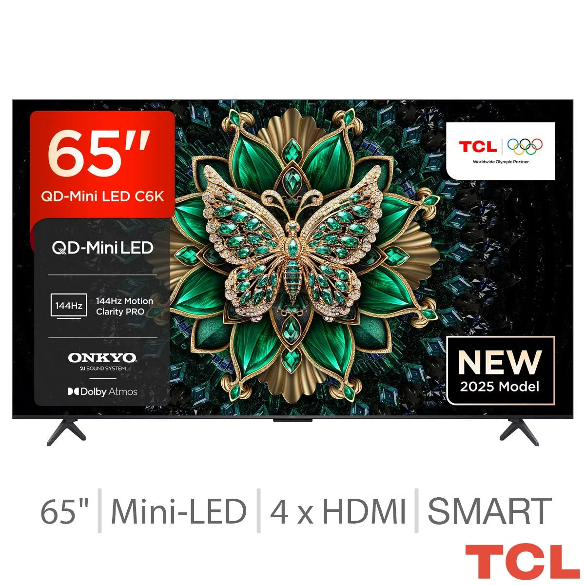 TCL 65C6K 65 Inch Mini LED Smart TV 5-Year Warranty