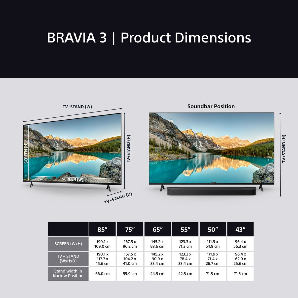 Sony Bravia 3 K65S38BP 65 inch 4K Ultras HD Smart TV 5-Year Warranty
