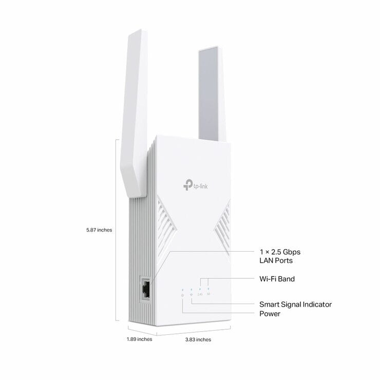 TP-Link RE235BE Dual-band WiFi 7 Range Extender, BE3600