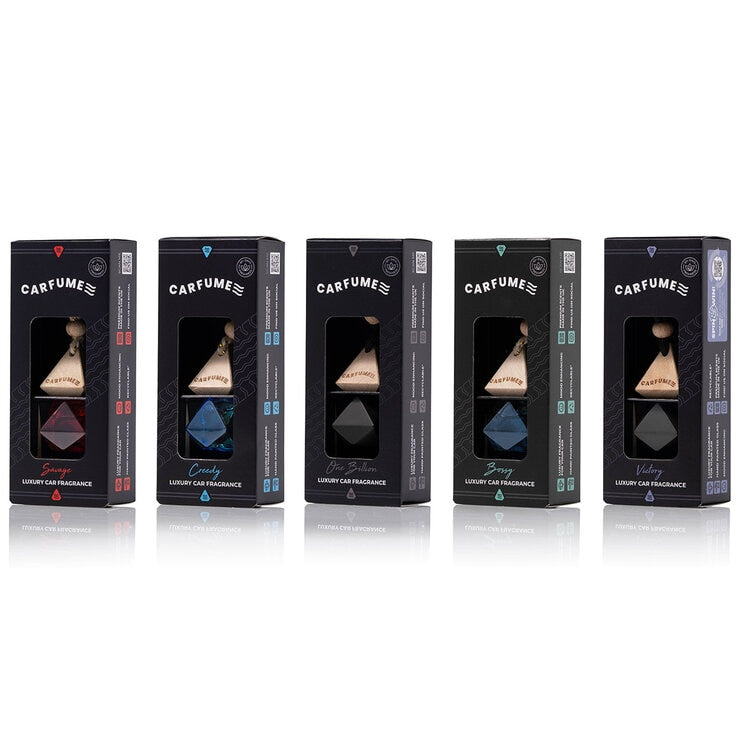 Carfume Aftershave Car Air Freshener Bundle of 5 Packs