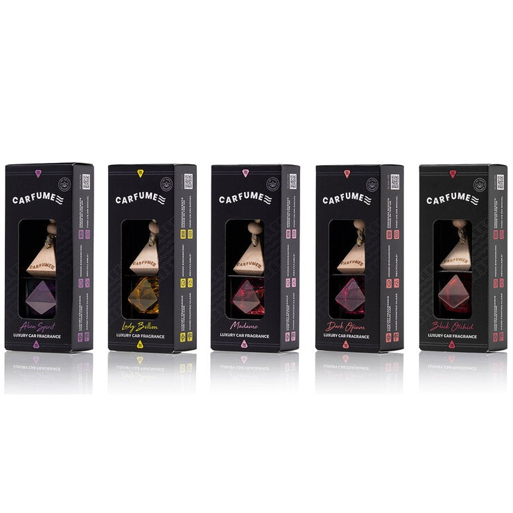Carfume Perfume Car Air Freshener Bundle of 5 Packs