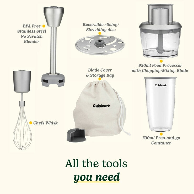Cuisinart HB500U Power Blend Immersion Hand Blender in Silver