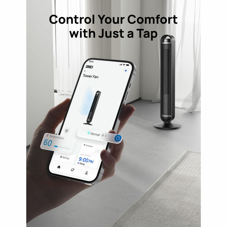 Dreo Smart Cruiser Tower Fan in Black, DR-HTF011S
