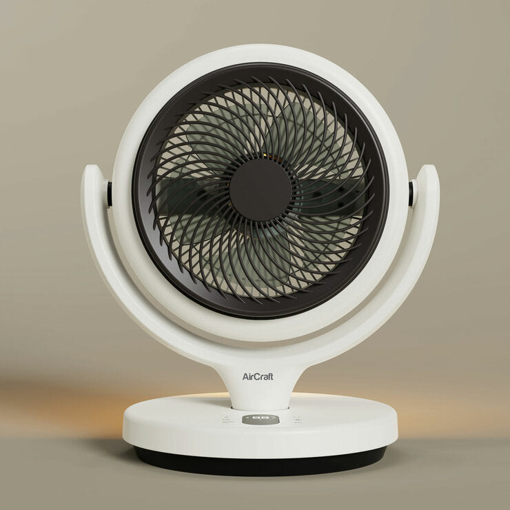 AirCraft LUME MINI Ultra Quiet Air Circulator Desktop Fan, Remote & Backlight