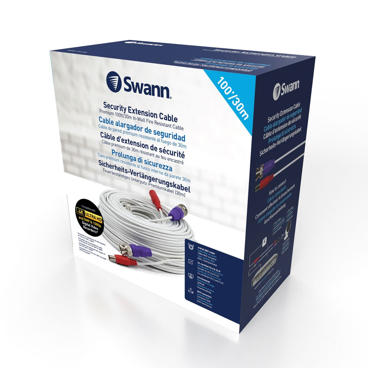 Swann BNC CCTV Extension Cable 30m (100ft) SWPRO-30ULCBL-GL