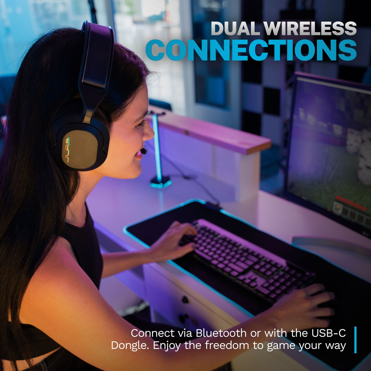 JLab Nightfall Gaming Headset Wireless Black